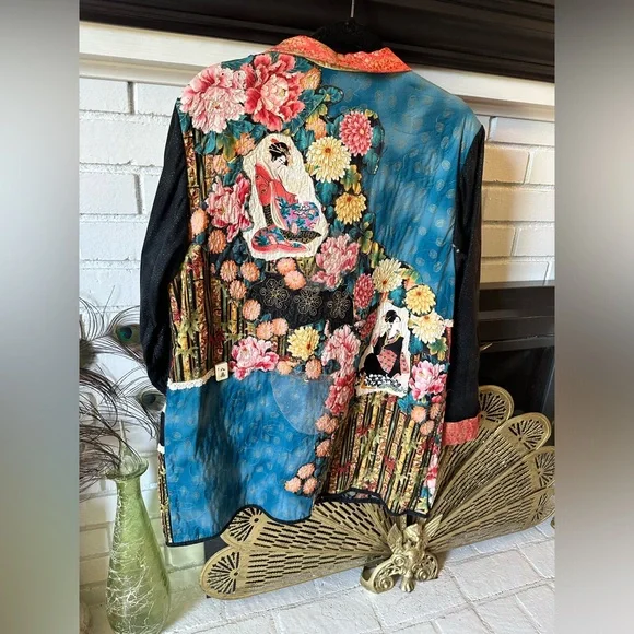 Vintage Handmade Oversized Asian Inspired Blazer - Picture 8 of 13